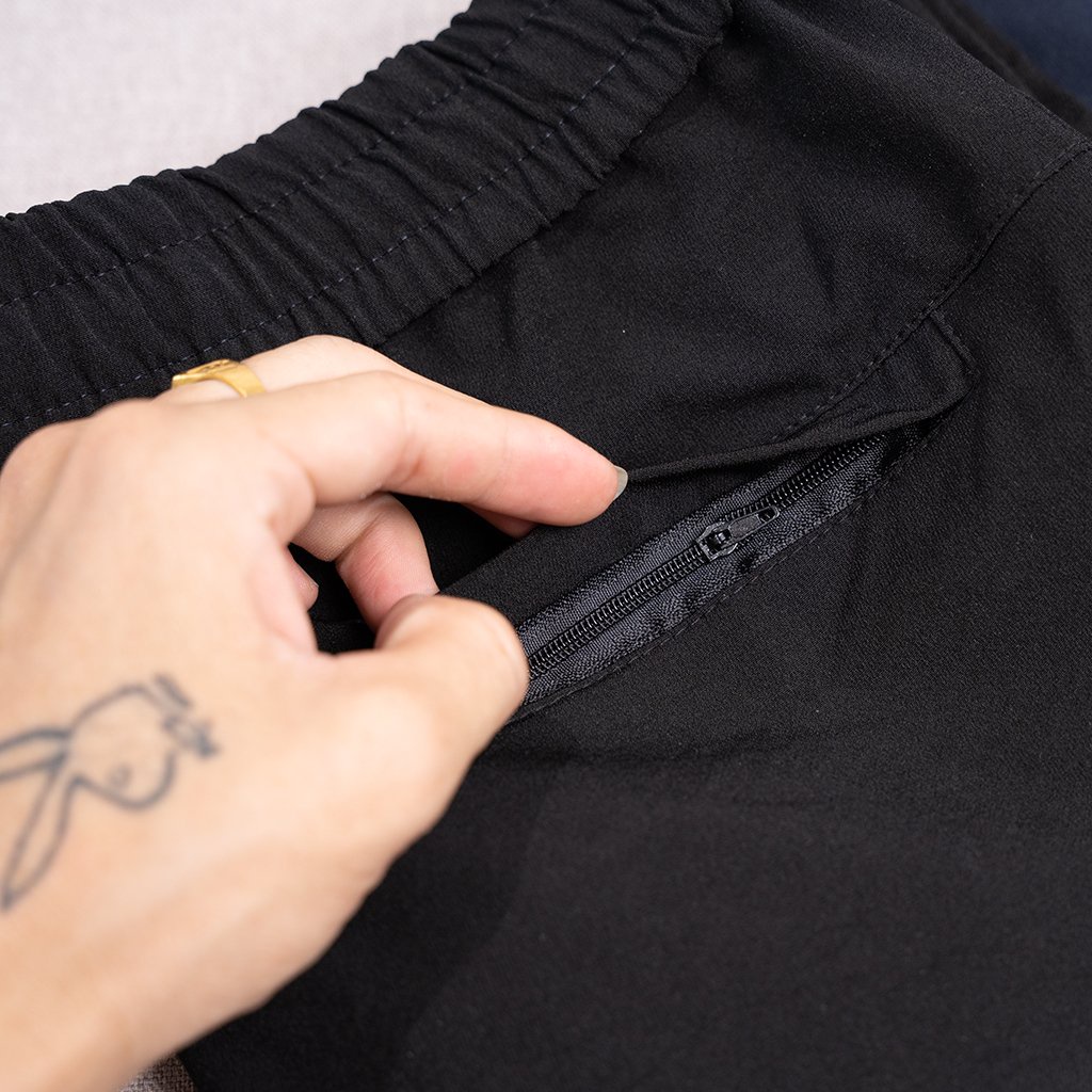 Quần dài thể thao nam ống suông vải gió thun hàn quốc cao cấp độ co dãn tốt không bai xù - D175