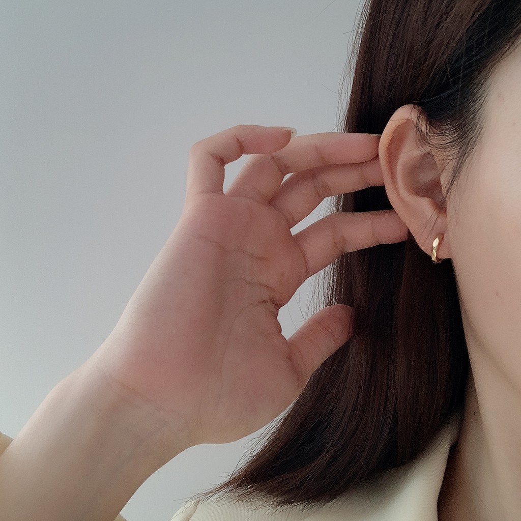 Khuyên Tai Xỏ Lỗ Bằng Bạc s925 Phong Cách Hàn Quốc Thời Trang Năm 2022 A114