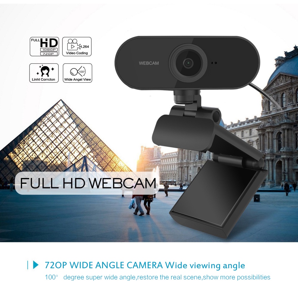 Webcam tự động lấy nét 1080P tích hợp micro chất lượng cao cho PC Laptop yumcute | BigBuy360 - bigbuy360.vn