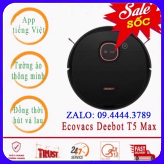 Robot lau nhà ecovacs deebot t5 max dx65, hàng nguyên seal, mới 100%, giá rẻ