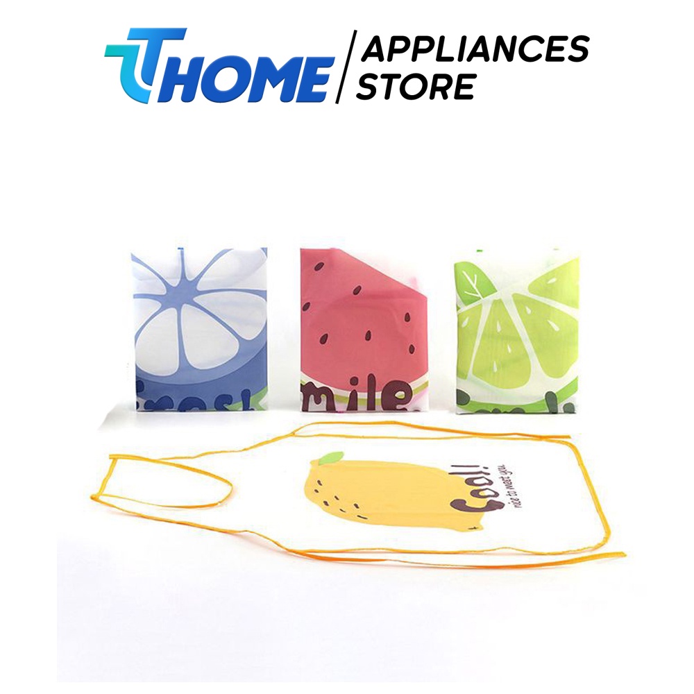 Tạp dề nhà bếp không thấm nước hình hoa quả dễ thương, tạp dề nấu ăn TT-HOME