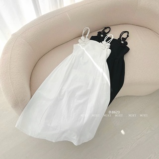 SP008623-2-Đầm dây đính hoa