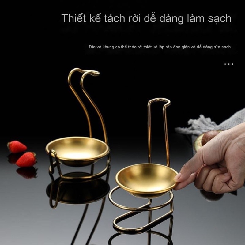 Kệ gác môi, thìa Decor inox vàng SUS 304 cao cấp không ăn mòn | Giá cài, treo đồ nhà bếp, khách sạn, nhà hàng mẫu mới