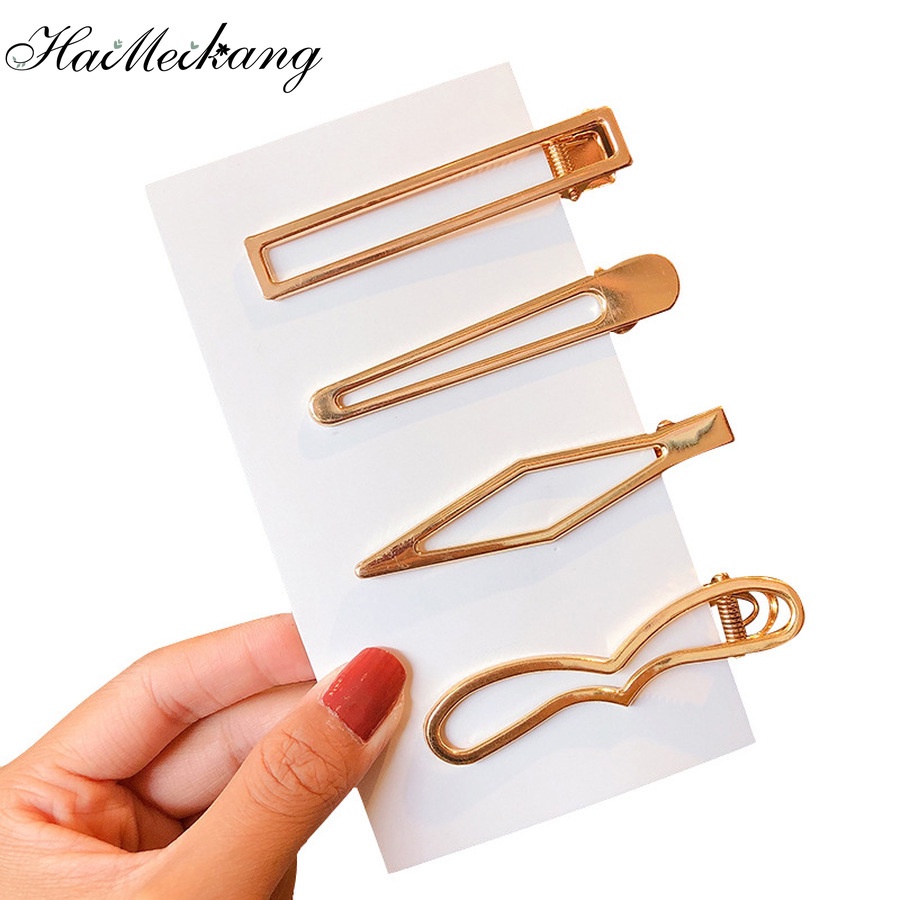 Bộ Kẹp Tóc Mái Haimeikang Chất Liệu Hợp Kim Kiểu Dáng Hoạt Hình Dễ Thương Sáng Tạo Phong Cách Hàn Quốc Cho Phụ Nữ