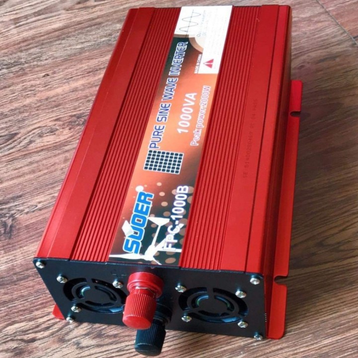 Bộ chuyển đổi điện sin chuẩn 1000w 24v sang 220v hãng suoer