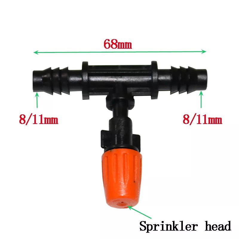 BỘ KIT 10 BÉC PHUN SƯƠNG LÀM MÁT MÁI TÔN, LÀM MÁT TRÁNH NÓNG, TƯỚI CÂY, TƯỚI LAN ĐI ỐNG 10LY