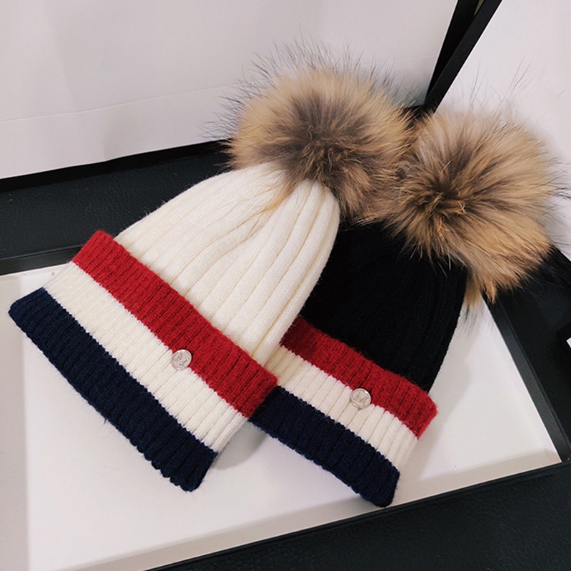 Mũ Len Beanie Dệt Kim Co Giãn Giữ Ấm Mùa Đông Cho Thanh Thiếu Niên Và Cô Gái