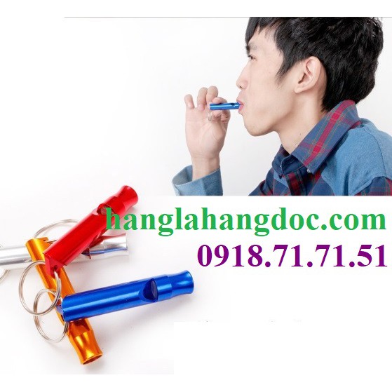 Còi thổi thi đấu, huấn luyện, cứu sinh, báo động bằng nhôm, dạng móc khóa tiện lợi