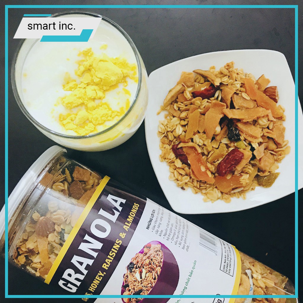 Ngũ Cốc Ăn Sáng Granola Yến Mạch Nhiều Hạt Nuts Dinh Dưỡng Snack Uống Sữa Chua Ăn Kiêng Giảm Cân Giảm Mỡ Không Đường