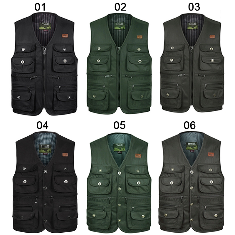 Áo vest cotton nhiều túi cho nam