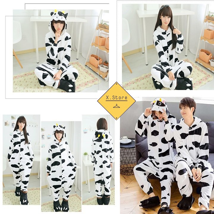 Set Bộ Nỉ Bò Sữa Đáng Yêu - Set Đồ Ngủ Bò Sữa Có Ảnh Thật Tự Chụp + Đánh Giá X.Store