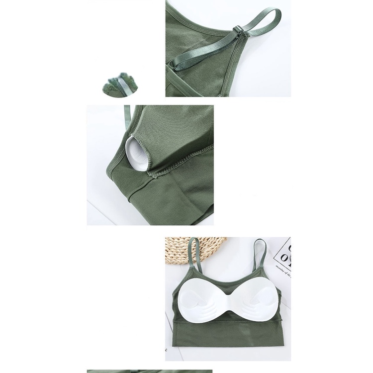 Áo Lót Thể Thao Có Mút Đệm Ngực Hở Lưng Quyến Rũ Cho Nữ