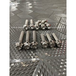 Ốc Salaya inox304 10li Đầu Trụ từ 10li40 đến 10li60 gắn thông dụng nhiều vị trí xe máy