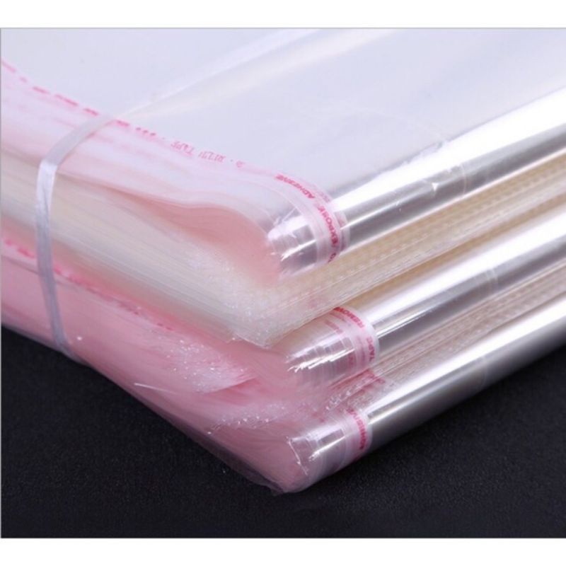 1kg túi OPP trong suốt dán miệng,dùng đựng dụng cụ học tập, sách vở, quần áo v. vv