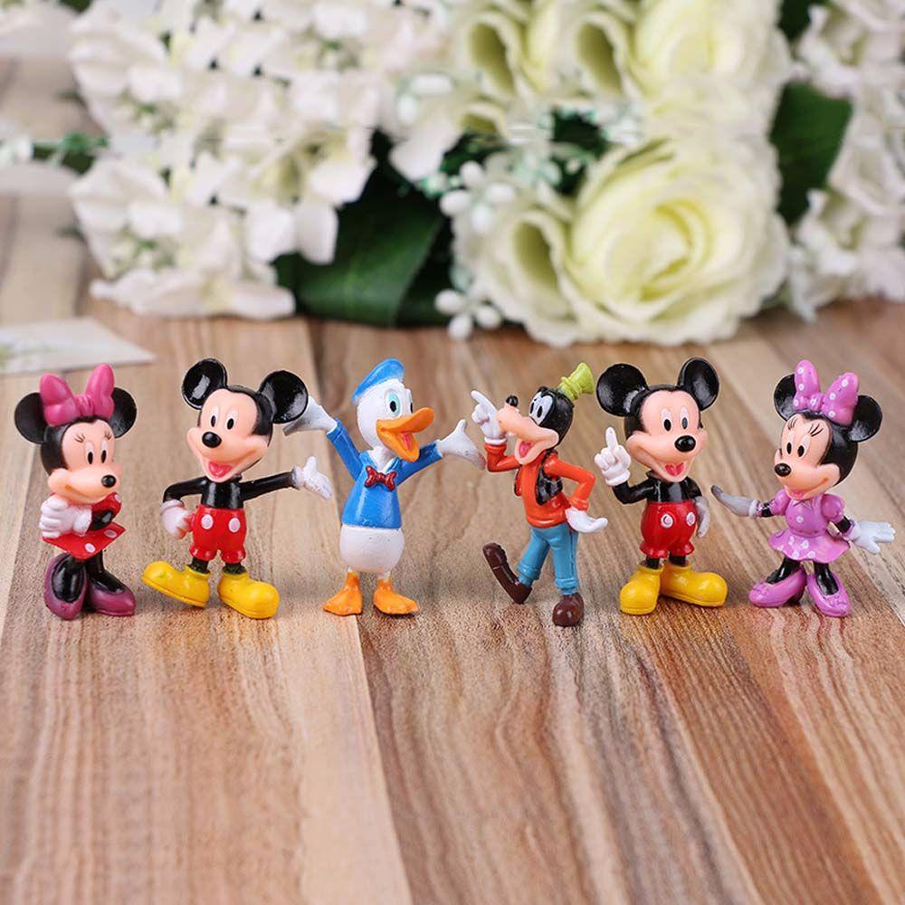 Bộ 6 Mô Hình Búp Bê Hoạt Hình Chuột Mickey