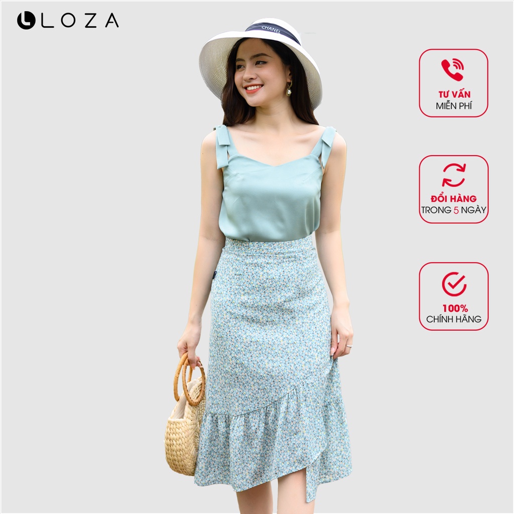 Chân váy hoa LOZA dáng đuôi cá - LC041122