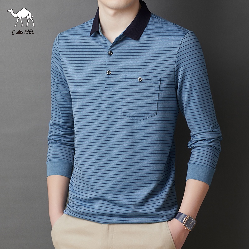 Áo polo tay dài có cổ thời trang công sở cho nam