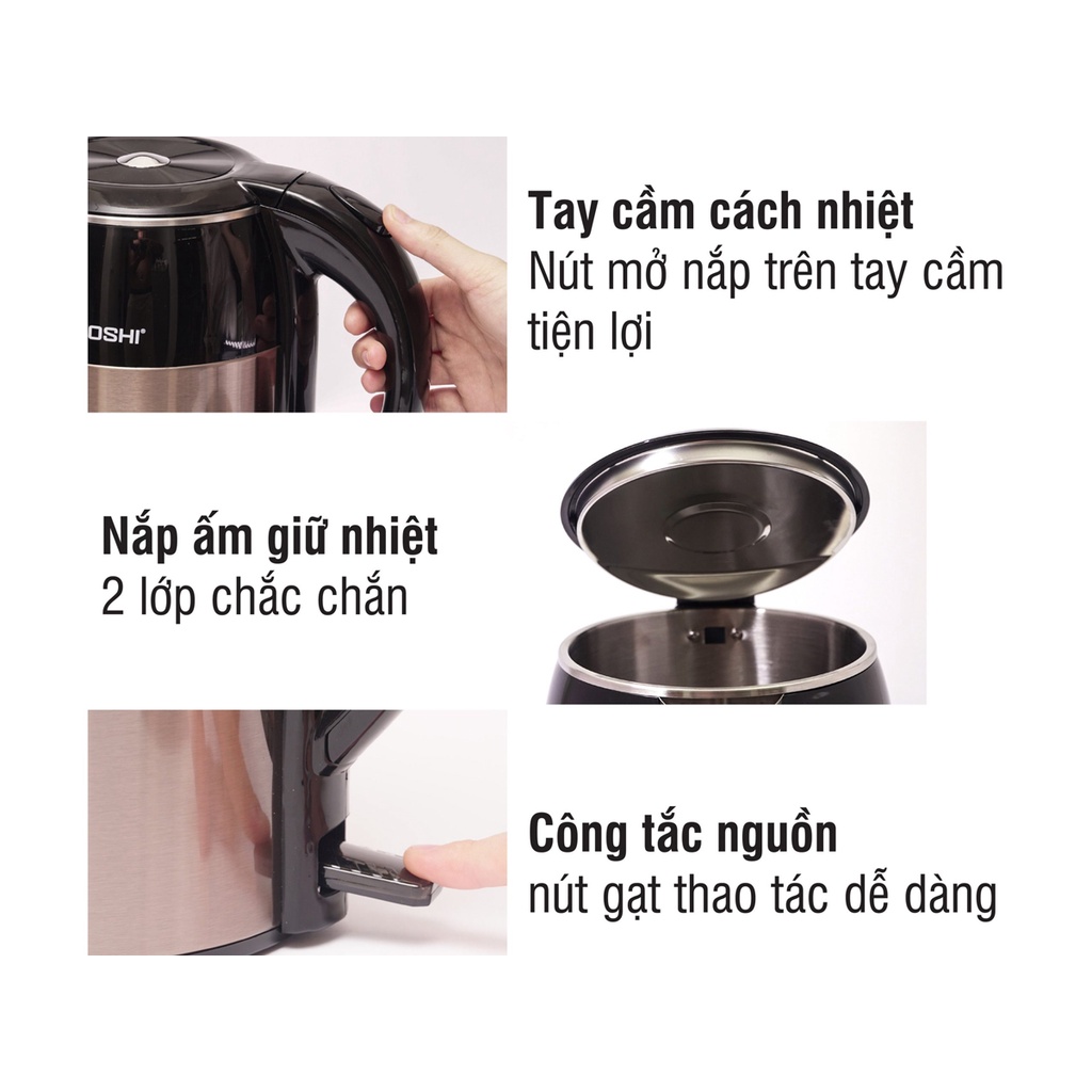 Ấm siêu tốc Natoshi NS-08 - 1.8 lít