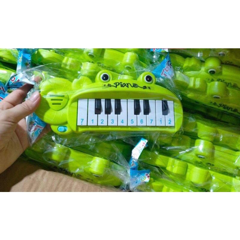 Đồ chơi piano ếch màu xanh đáng yêu (không kèm pin)