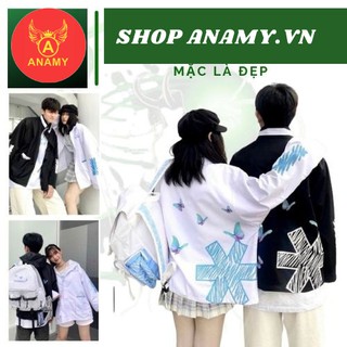 Áo Khoác Dù Chống Dành Cho Nam Cho Nữ Có 2 Màu Unisex Form Rộng In Hình Banawa Jacket