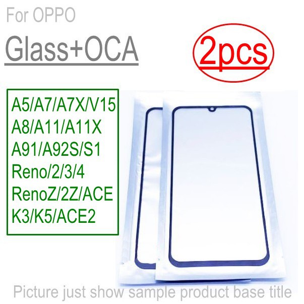 Set 2 Kính Cường Lực Cho Oppo A5 A7 A7X V15 A8 A11 A11X A91 A92S S1 Reno 2 3 4 RenoZ 2Z ACE K3 K5 ACE2 Touch