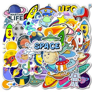 Sticker DU HÀNH VŨ TRỤ nhựa PVC không thấm nước, dán nón bảo hiểm, laptop, điện thoại, Vali, xe,  Cực COOL#37