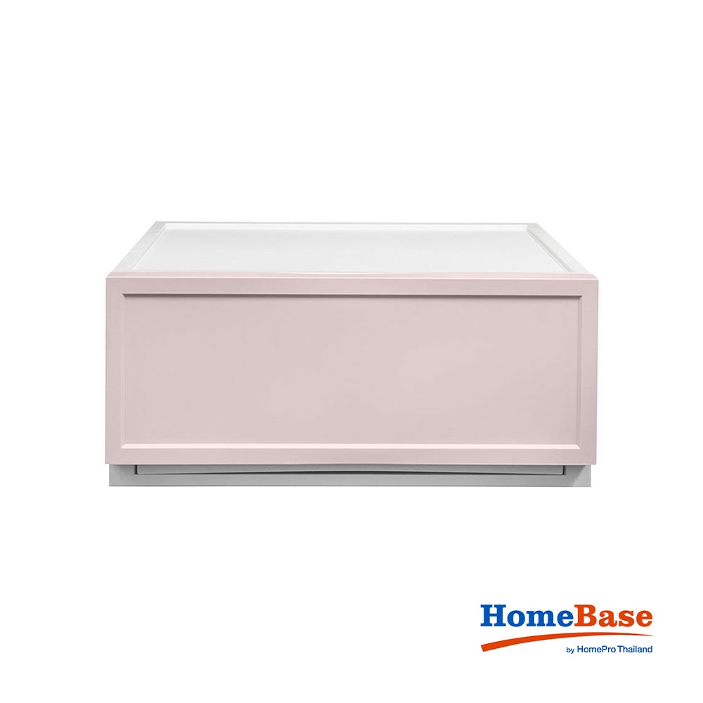 HomeBase STACKO Hộp nhựa đa năng ECO dạng ngăn kéo có thể xếp chồng Thái Lan W54xH24xD39.5 màu hồng Pastel