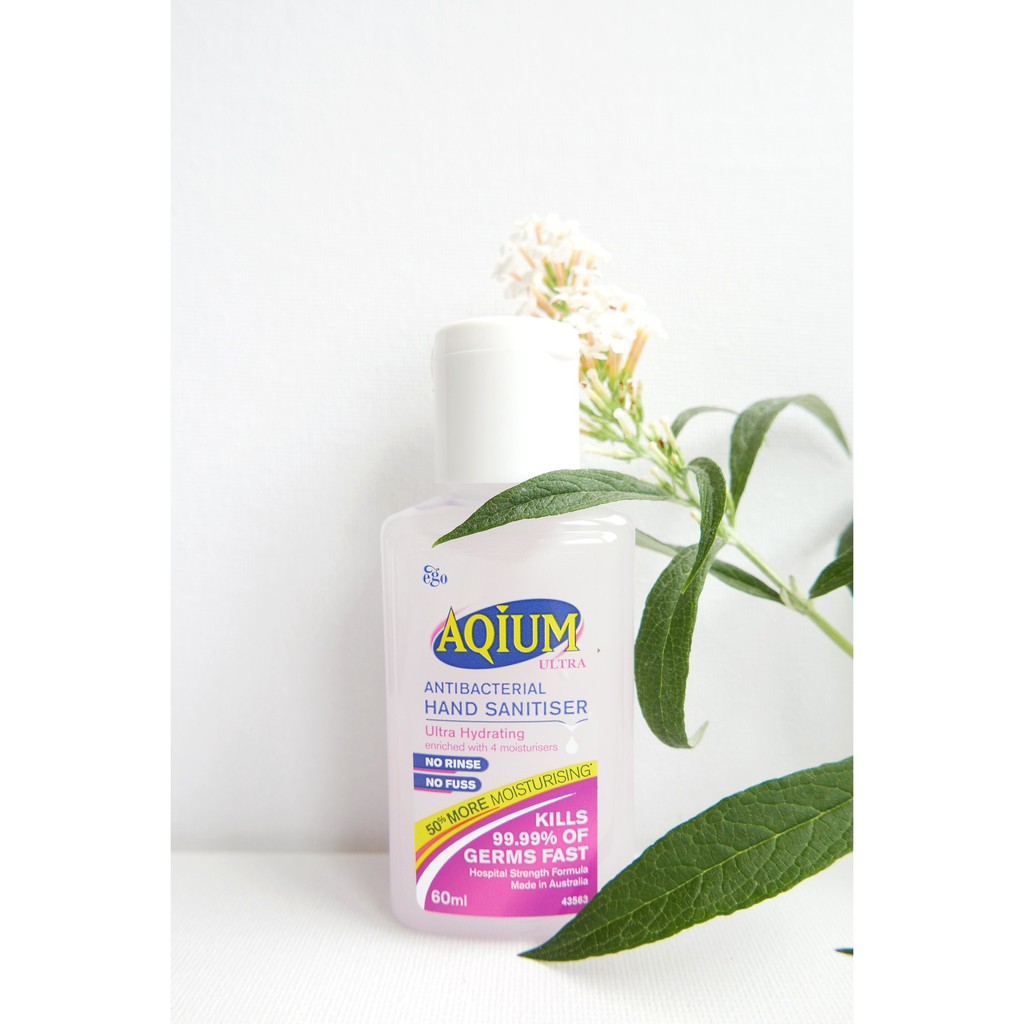 Dung dịch rửa tay khô Aqium Ultra (diệt 99.99% vi khuẩn theo tiêu chuẩn bệnh viện, với thành phần làm mềm tay) | BigBuy360 - bigbuy360.vn