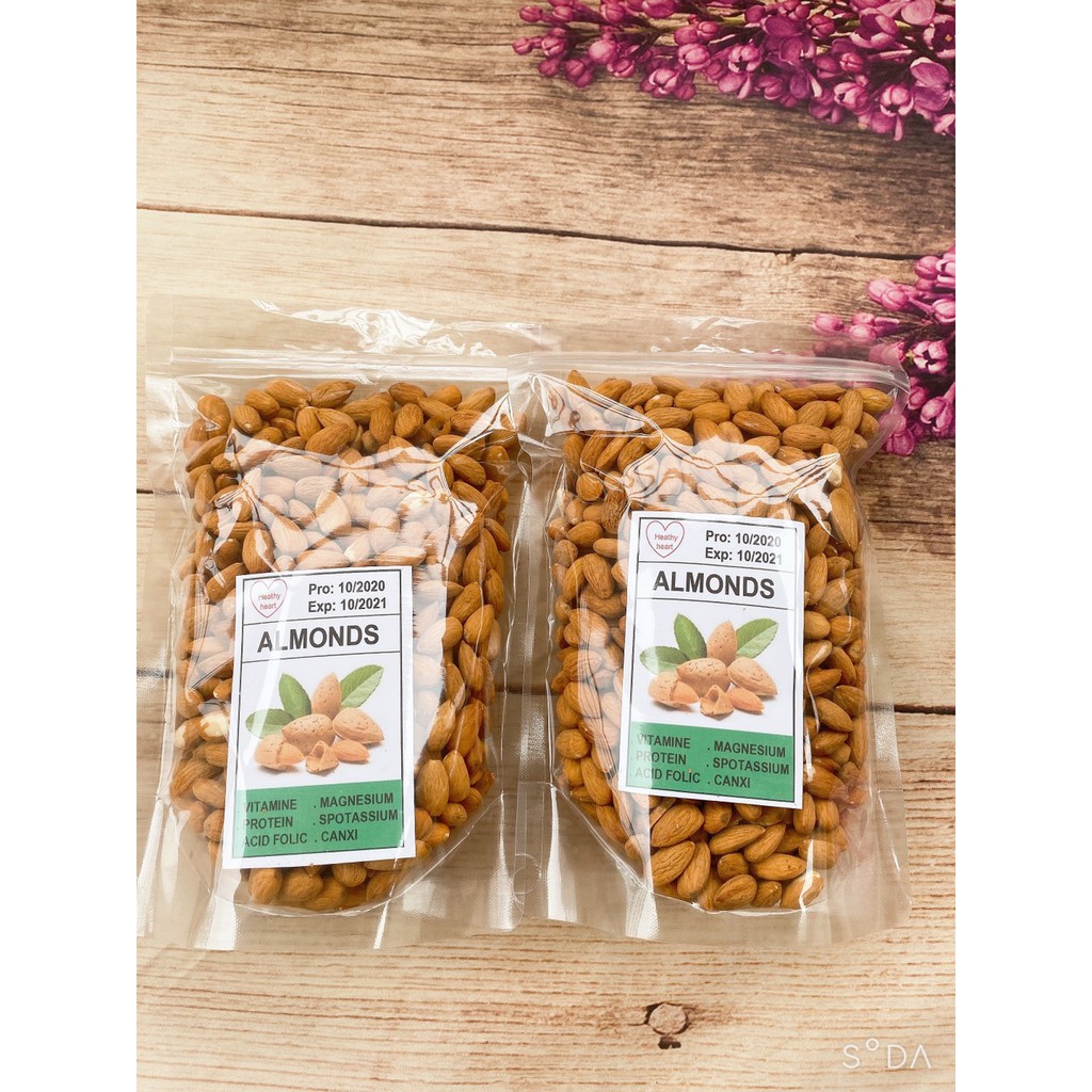 ☘ FREE SHIP☘ Hạt hạnh nhân rang bơ ALMONDS 1kg đã tách vỏ sấy chín nguyên vị