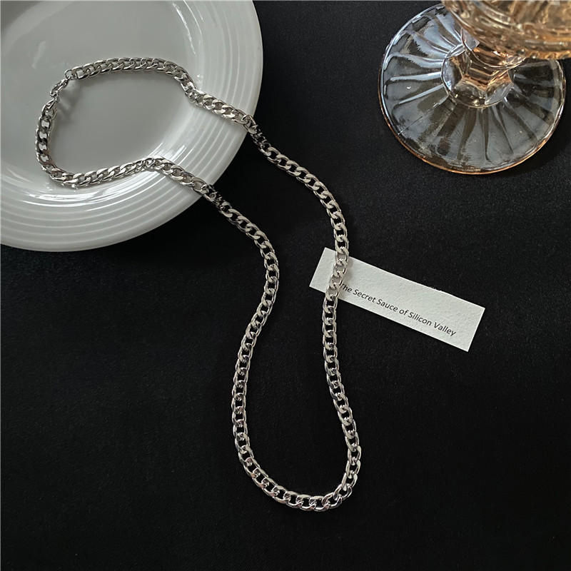 Vòng Cổ Thép Titan Dày Phong Cách Hip Hop Hop Cá Tính Thời Trang Cho Nam Và Nữ 60cm