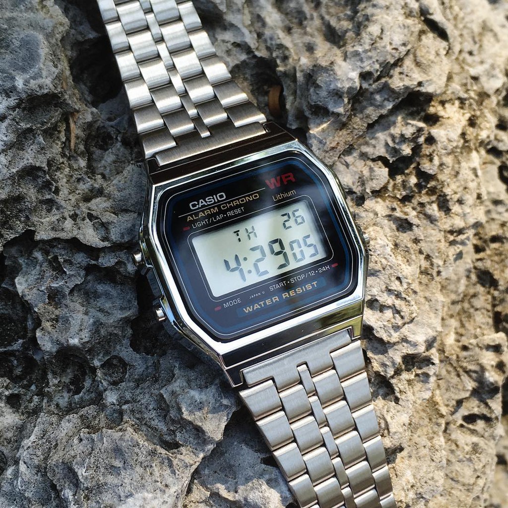 Đồng hồ Nam Nữ CASSIO A159 cổ điển sang trọng chống nước + TẶNG KÈM HỘP THIẾC | BigBuy360 - bigbuy360.vn