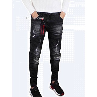 Quần jean nam cao cấp,Quần Jean Nam jeans nam rách gối ảnh thật 351 Bosi