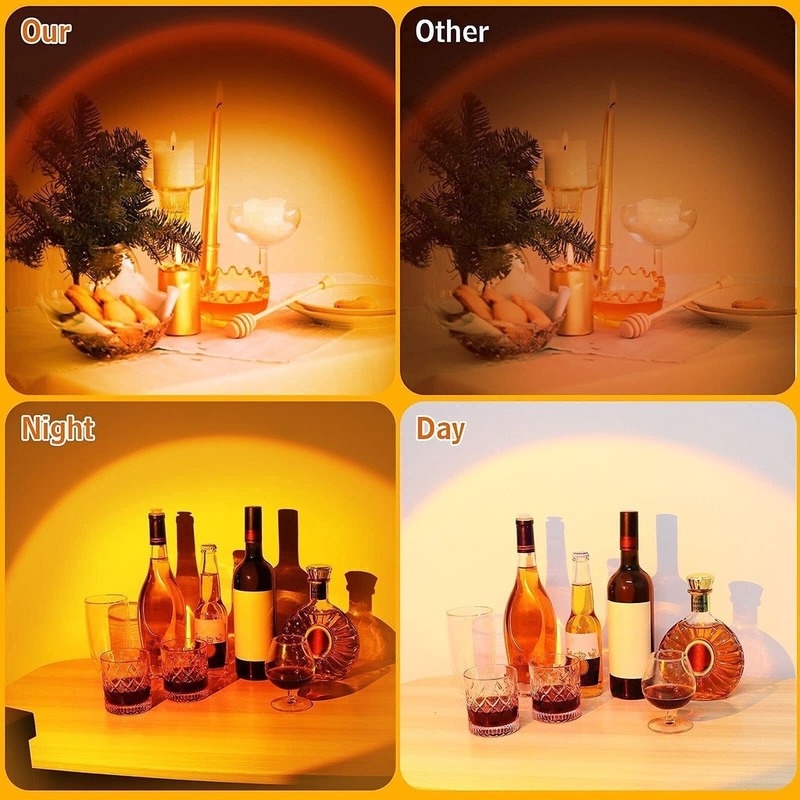 [Đèn hoàng hôn 7màu] Có decal chuyển đổi màu hoàng hôn, mặt trời, cầu vồng ảo diệu, chụp ảnh sống ảo, 𝗦𝗜𝗘̂𝗨 𝗛𝗢́𝗧 𝗧𝗜𝗞𝗧𝗢𝗞