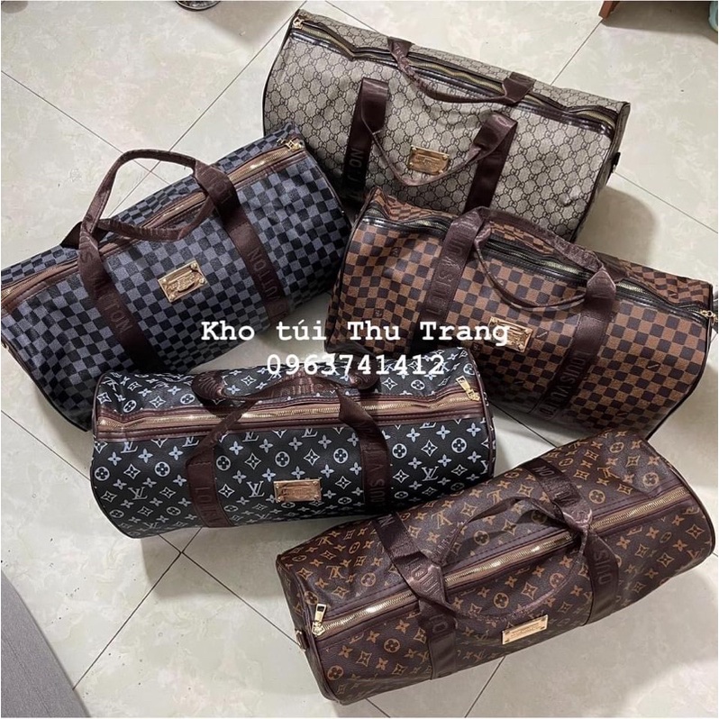 Túi trống du lịch quai dù, có kèm dây đeo chéo size 30x50cm