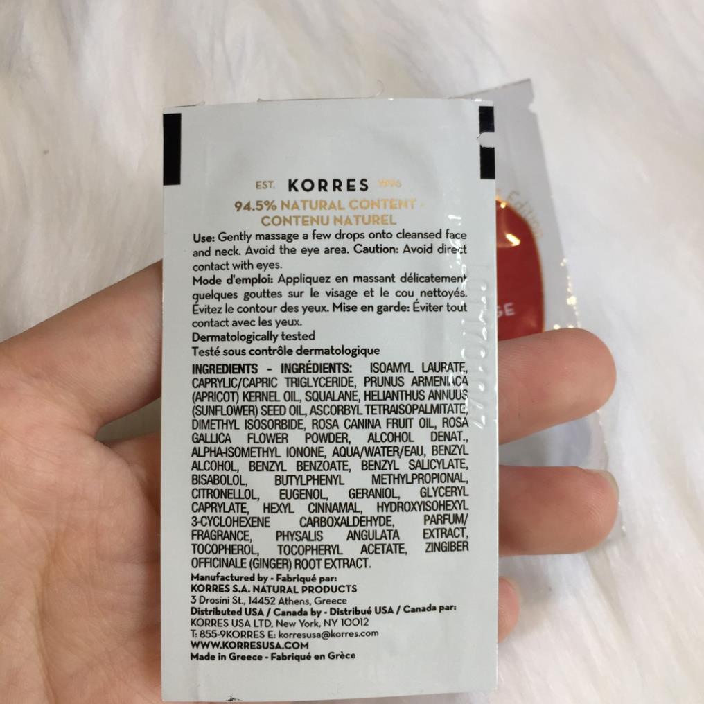 Sample KORRES Sữa rửa mặt sữa chua Hy Lạp Greek Yoghurt Foaming Cream Cleanser - 4ml