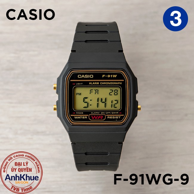 [Mã FARSBR243 giảm 15% đơn 249K] Đồng hồ nam dây nhựa Casio Standard chính hãng Anh Khuê F-91 & F-94 Series