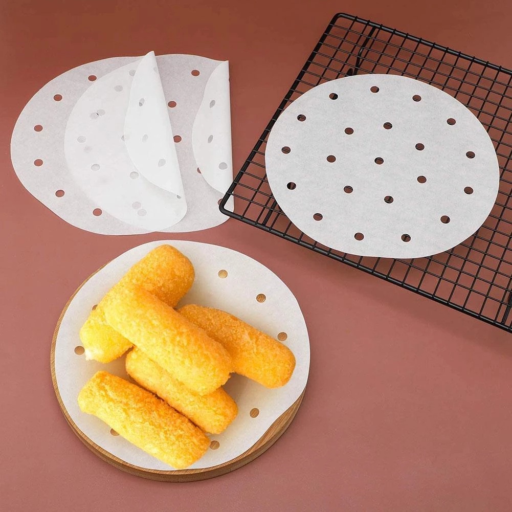 Set 100 giấy lót hấp bánh hình tròn chống dính sử dụng một lần tiện lợi