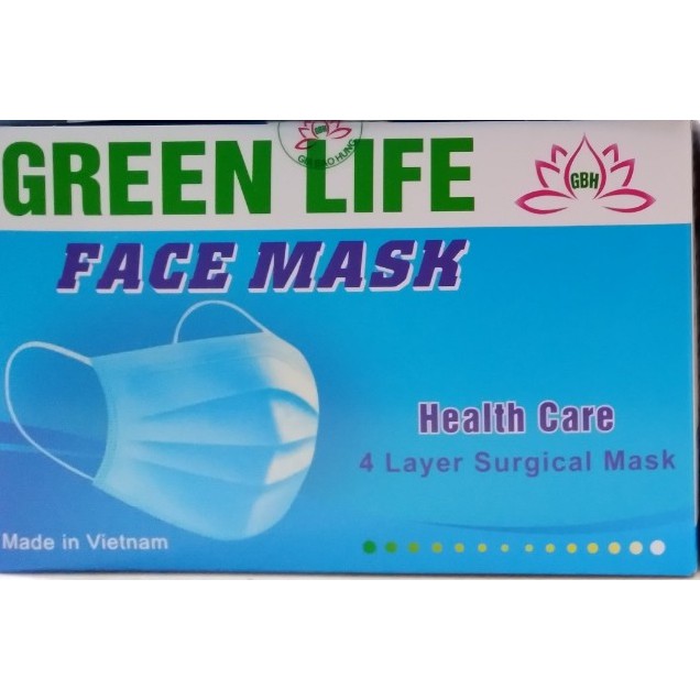Khẩu Trang Y Tế Green Life 4 lớp - Kháng Khuẩn - Hàng Chính Hãng Xuất Khẩu (Nguyên Tem,Hộp) | BigBuy360 - bigbuy360.vn