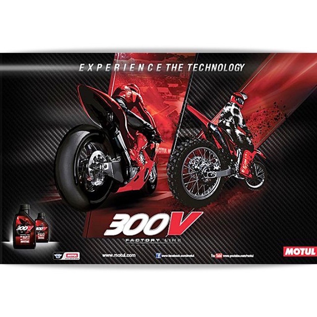 Dầu Nhớt Motul 300V Factory Line Road Racing 10W40 Doube Ester 1L 100% Tổng Hợp Chất Lượng Cao