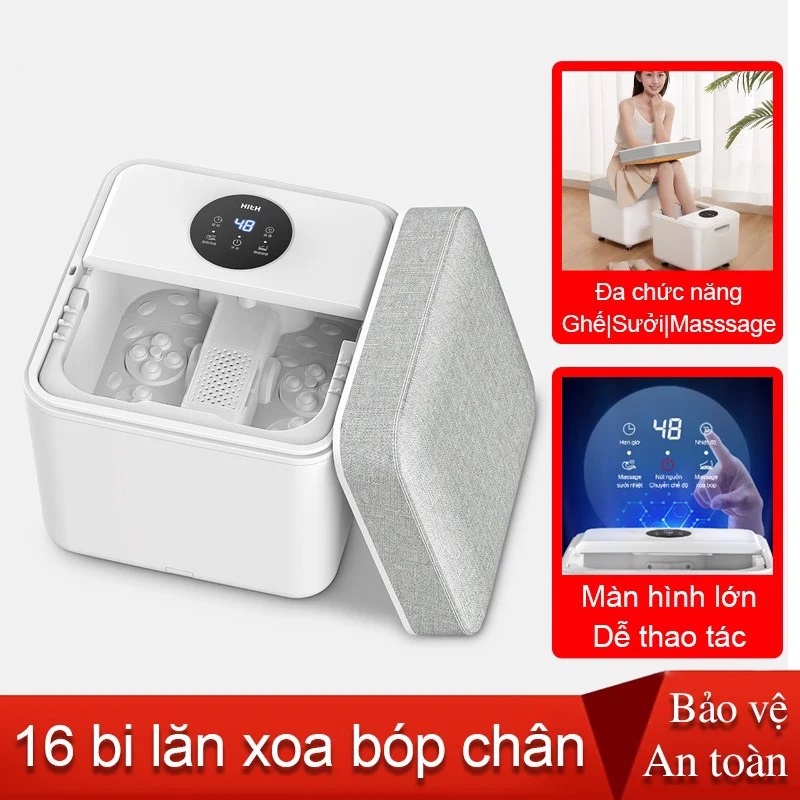 Máy massage ngâm chân sưởi ấm 3 trong 1 HITH ZMZ-X5 - Đệm sưởi - Ghế đôn