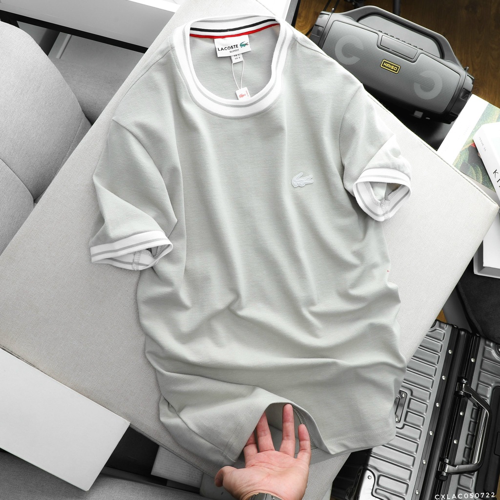 Áo thun nam, áo phông nam thời trang phối sọc, vái polo hạt pique xịn mịn 50722