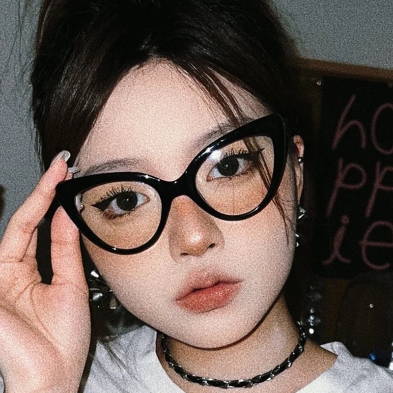 (AIMURUSI) COD Mát Mắt Mèo Chống Bức Xạ Ánh Sáng Xanh Phong Cách Retro Thời Trang Cho Nữ Kính