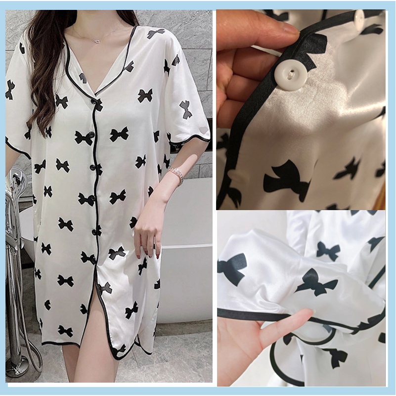 Váy Ngủ Sexy Nữ Lụa Satin đồ ngủ Cao Cấp Trơn Mát Dáng Đầm ngủ Áo Ngủ Nữ Đẹp