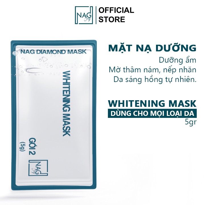 Combo mặt nạ dưỡng ẩm và thải độc NAG DIAMOND MASK mờ nám dưỡng ẩm và trắng da - NAG | BigBuy360 - bigbuy360.vn