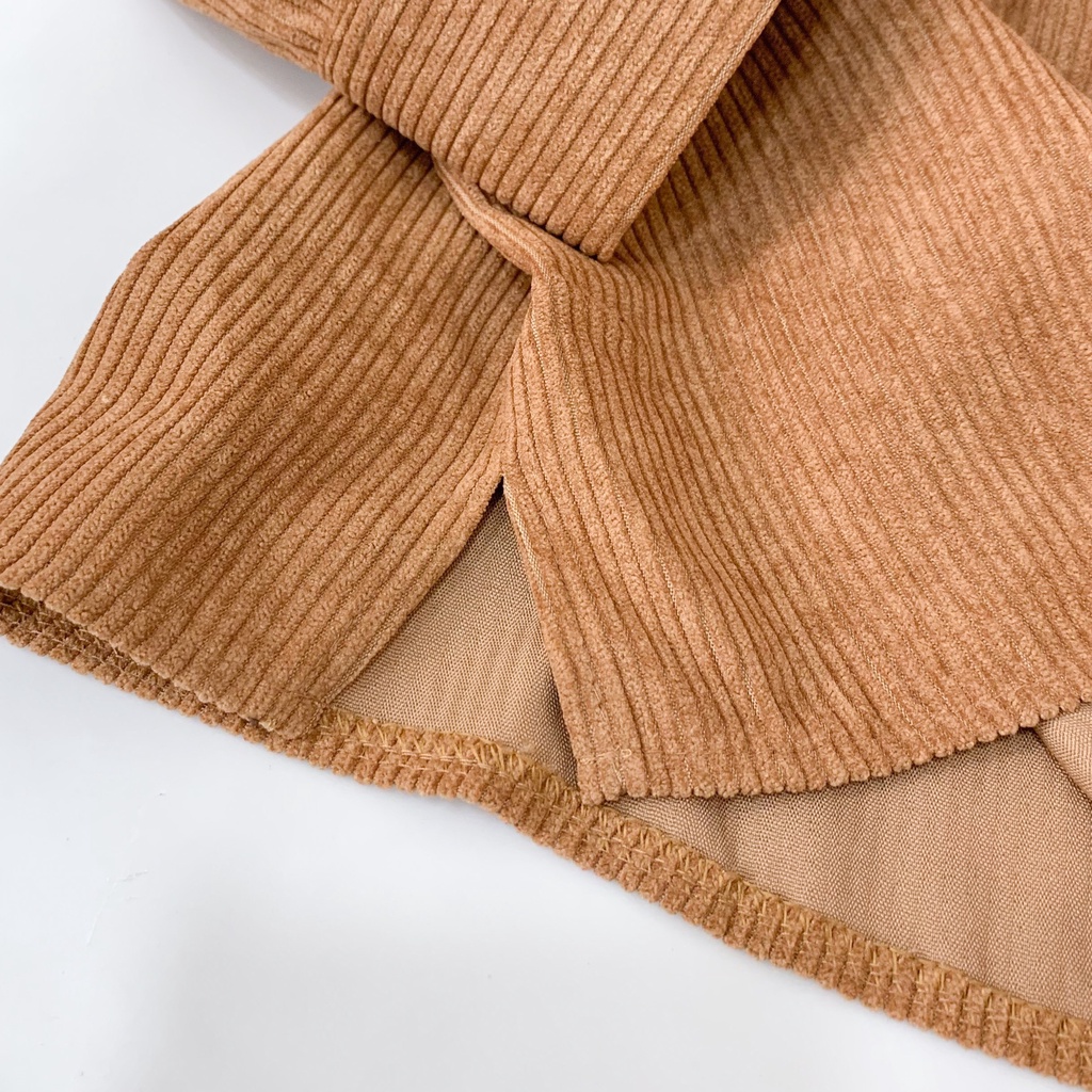 Áo Sơ Mi Tay Dài LOGI Chất Nhung Gân Phong Cách Ulzzang – Tuni Store