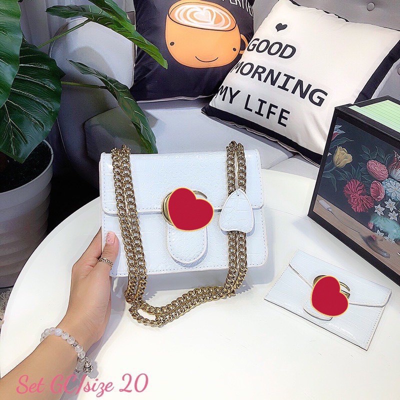 Bộ túi ví đeo chéo cầm tay da cá sấu HT39 | BigBuy360 - bigbuy360.vn