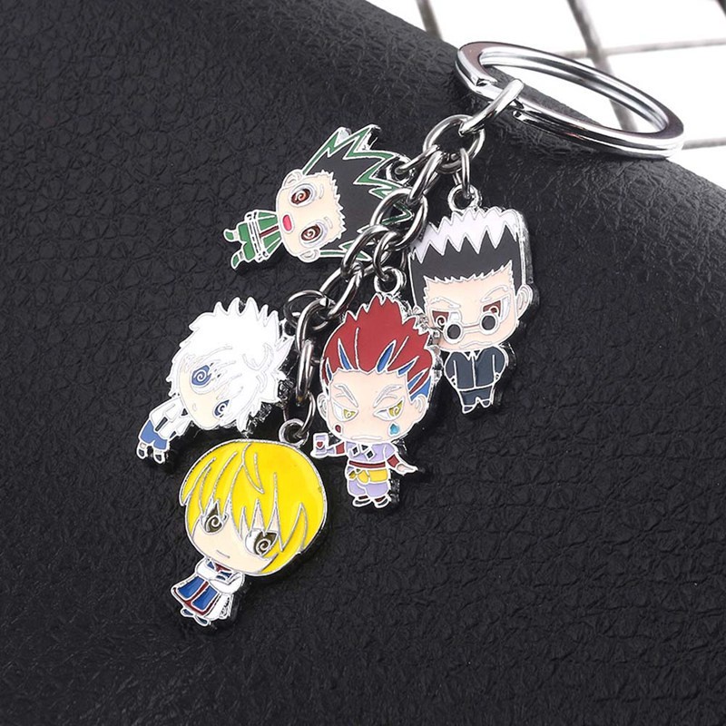 Móc khóa kim loại hình nhân vật anime Hunter x Hunter Gon Killua Zoldyck Kurapika Hisoka