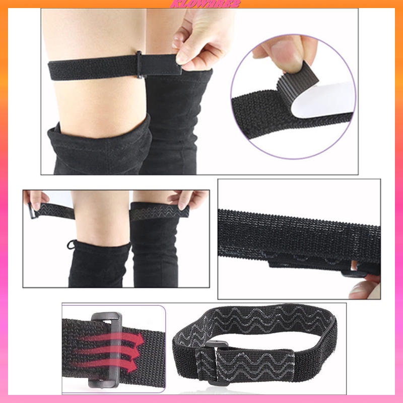 Set 2 Dây Đai Quấn Giày Bốt Cổ Cao Tới Gối Chống Trượt Kèm 8 Miếng Dán