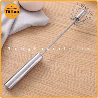 Cây đánh trứng inox có trục xoay tự động nhỏ gọn tiện dụng