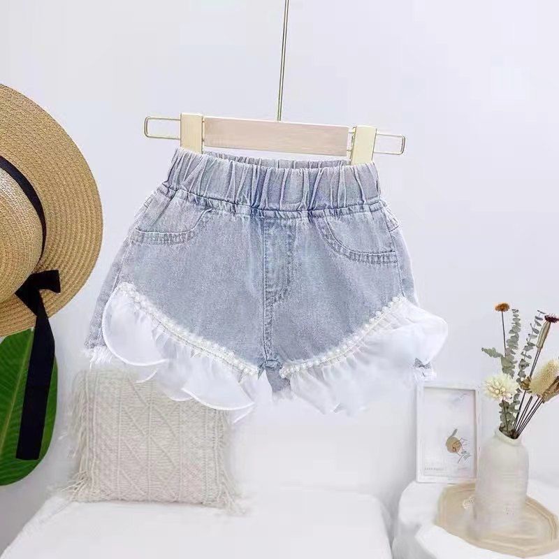 Quần Short Denim Mỏng Dáng Rộng Thời Trang Mùa Hè Phong Cách Hàn Quốc Hàng Mới Dành Cho Bé Gái 2022